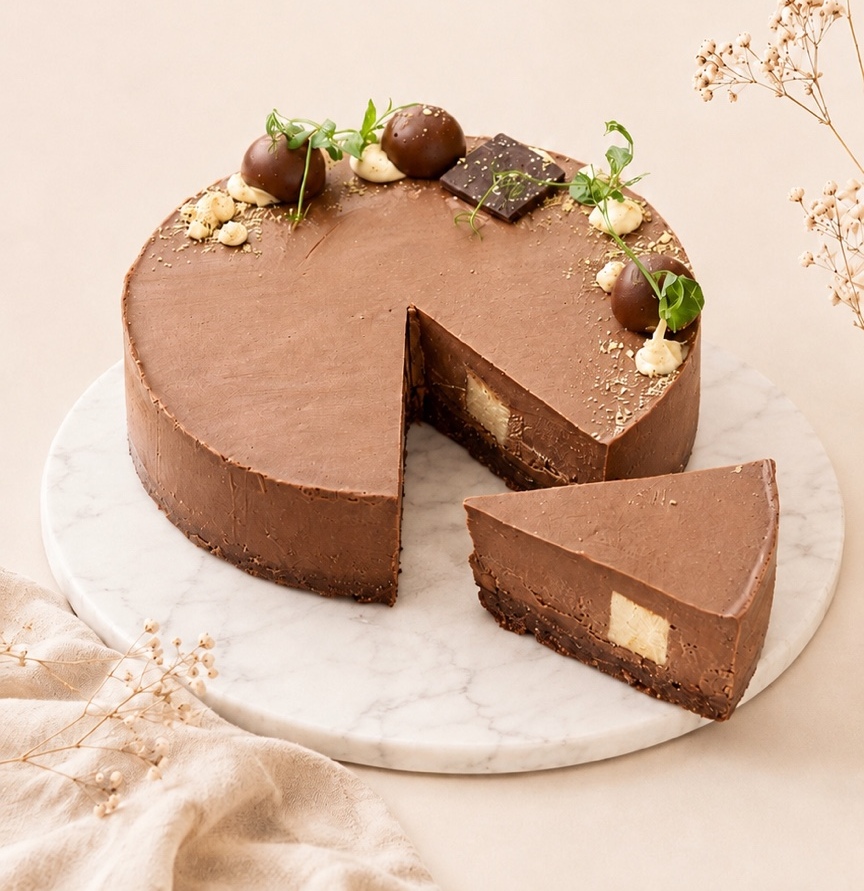 Chocolate Peanut Banana raw cake